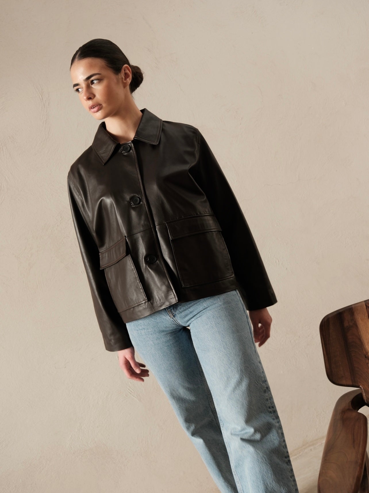 Veste en cuir Diana