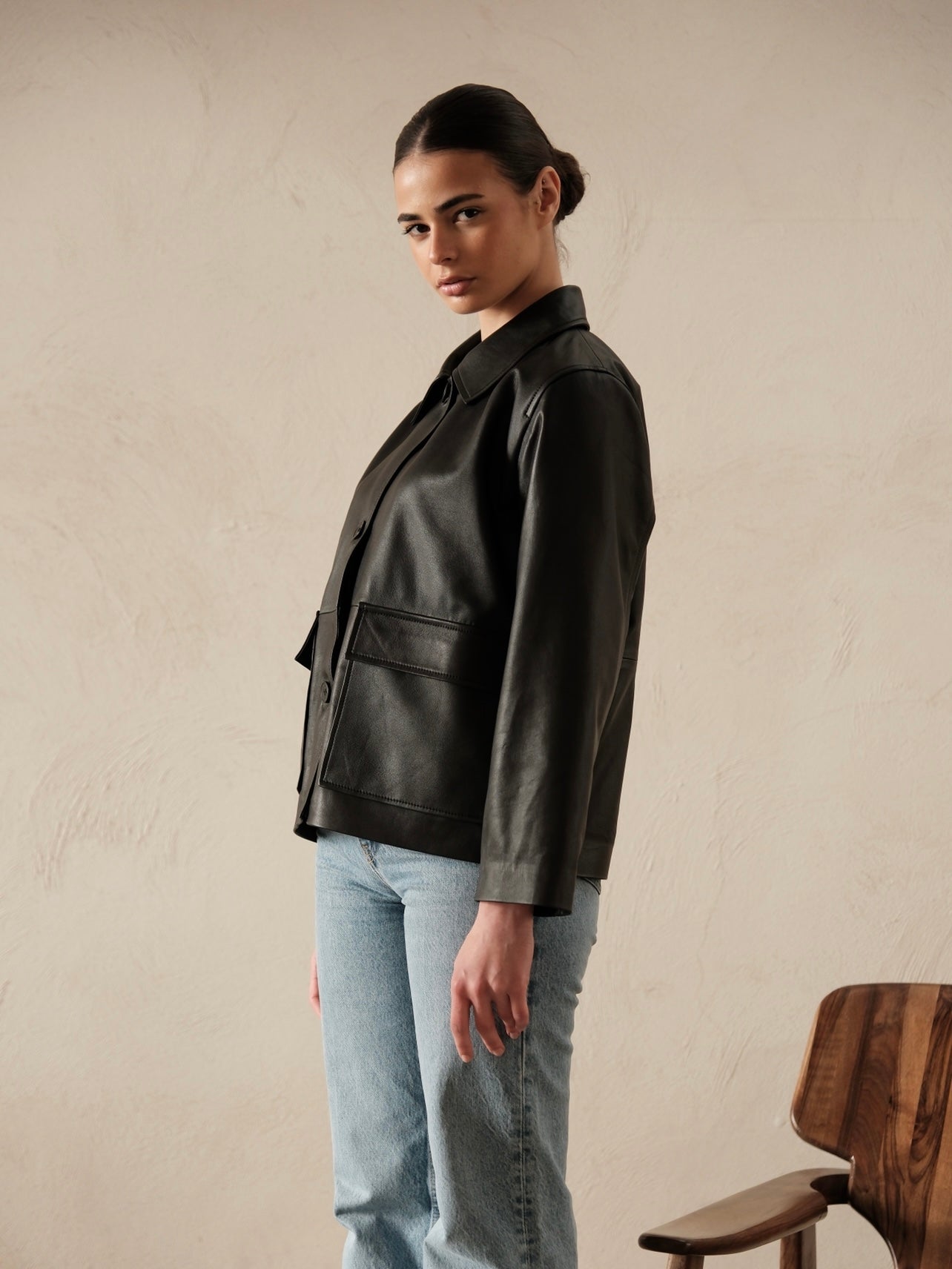 Veste en cuir Diana