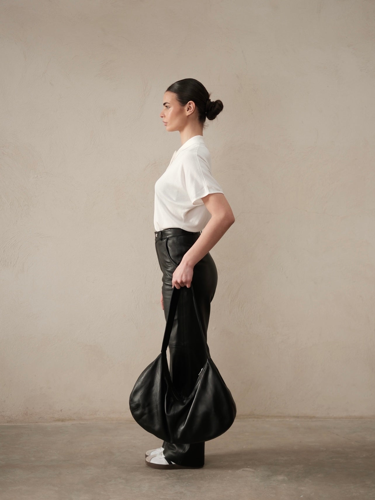 Tote bag en cuir zippé