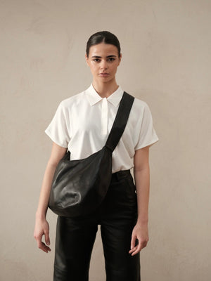 Tote bag en cuir zippé