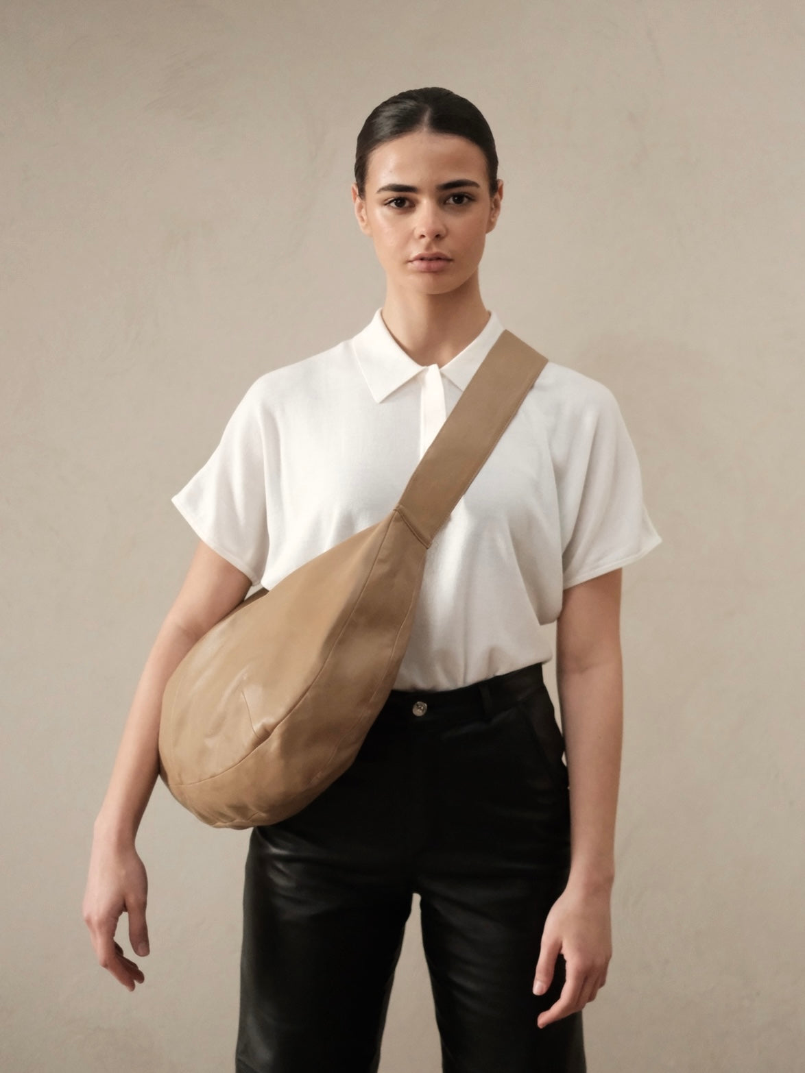 Tote bag en cuir zippé