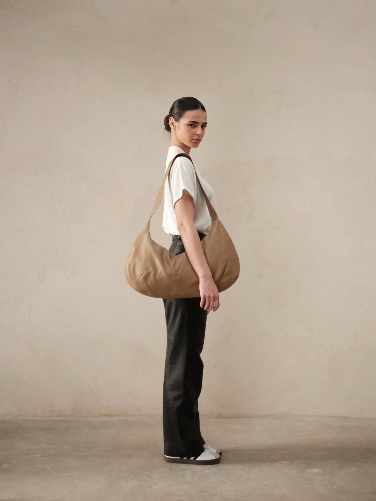 Tote bag en cuir zippé
