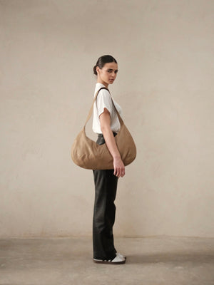 Tote bag en cuir zippé