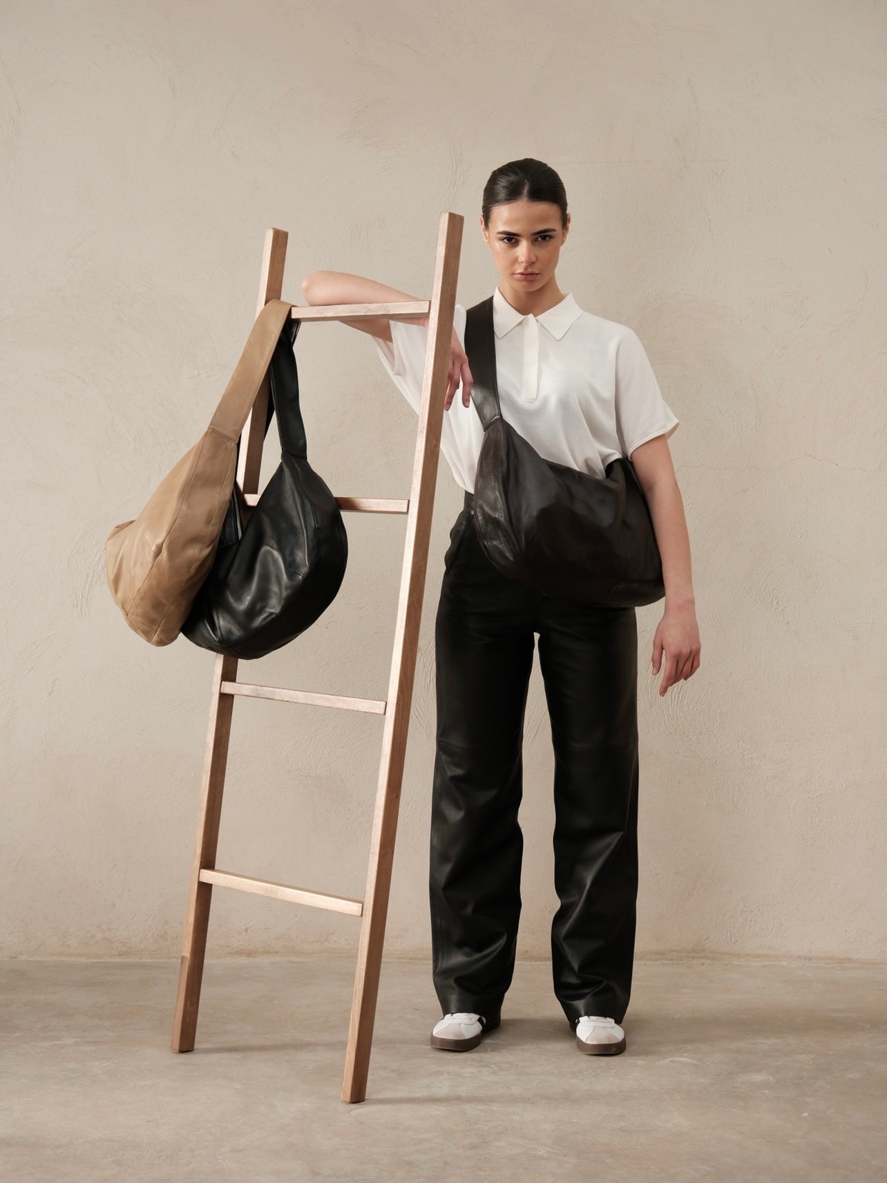 Tote bag en cuir zippé