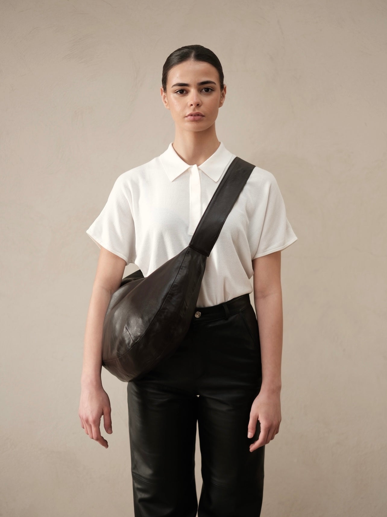 Tote bag en cuir zippé