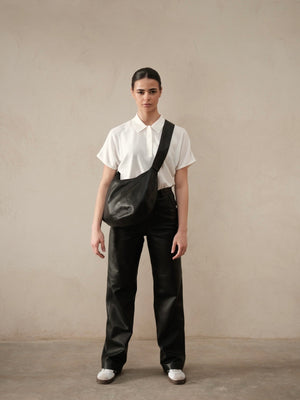 Tote bag en cuir zippé