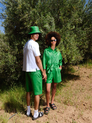 Le bermuda en cuir
