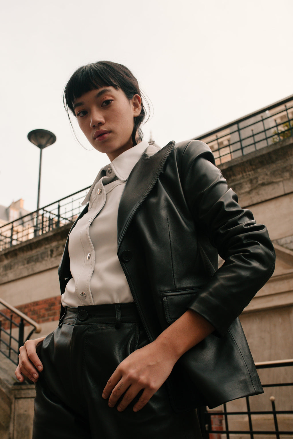 Blazer en cuir Yuri