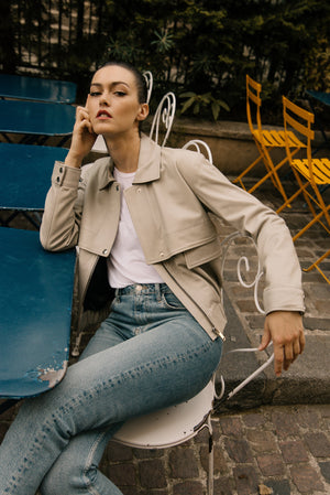 Bomber en cuir Eva