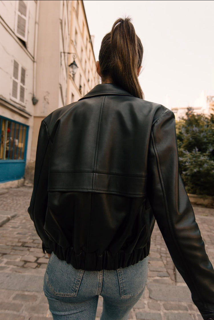 Bomber en cuir Eva