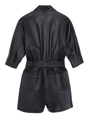 Combishort en cuir Vicky