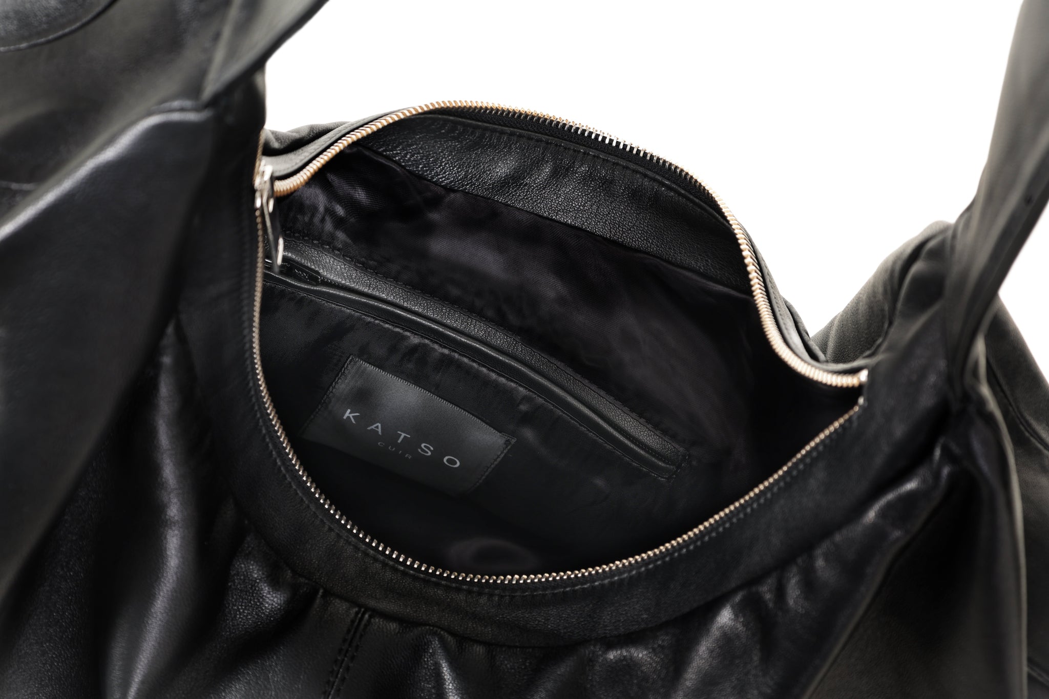 Tote bag en cuir zippé