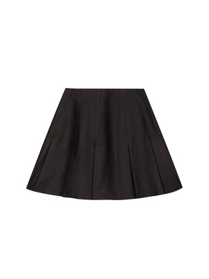 Jupe plissée en cuir