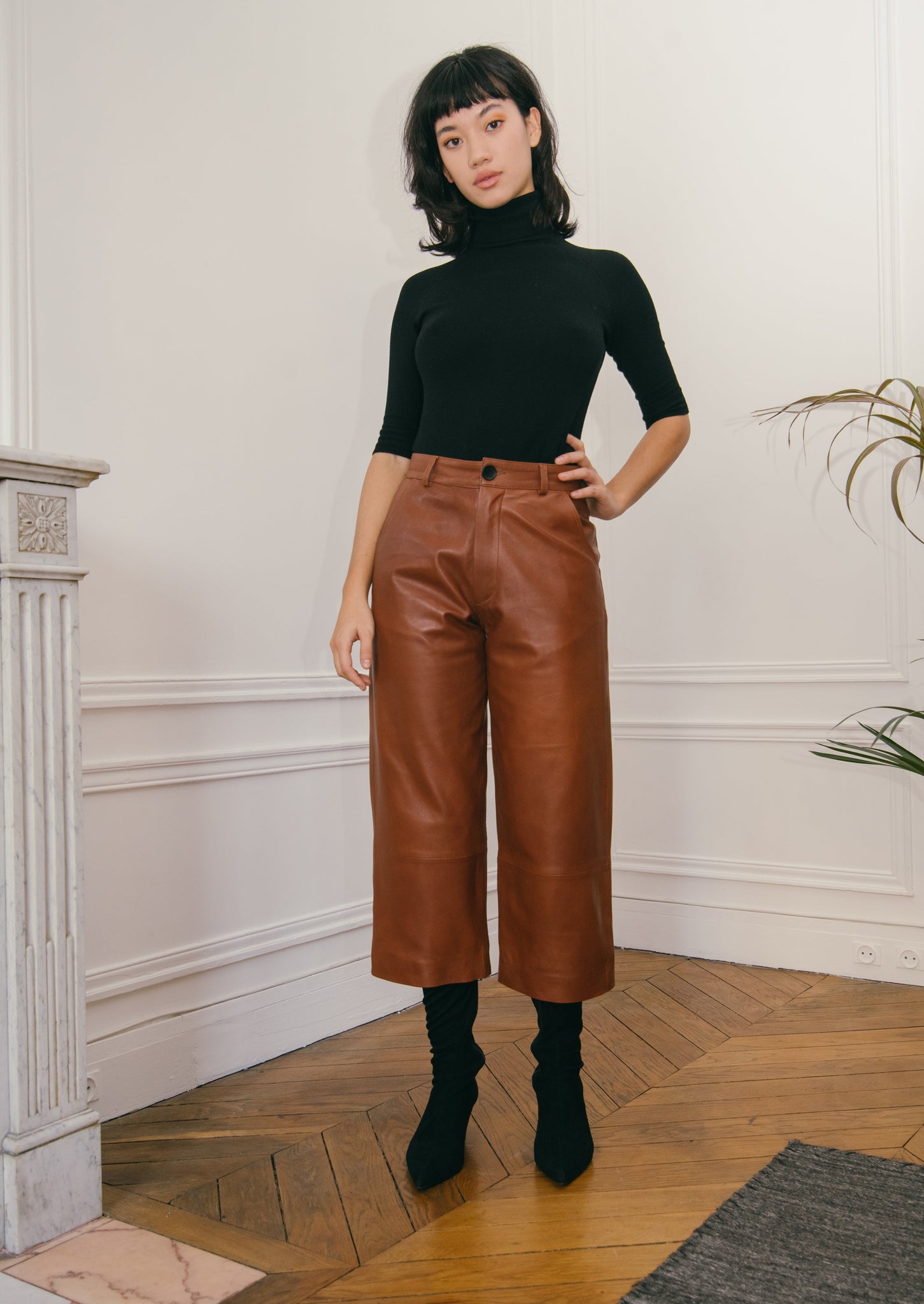 Le panta-court en cuir