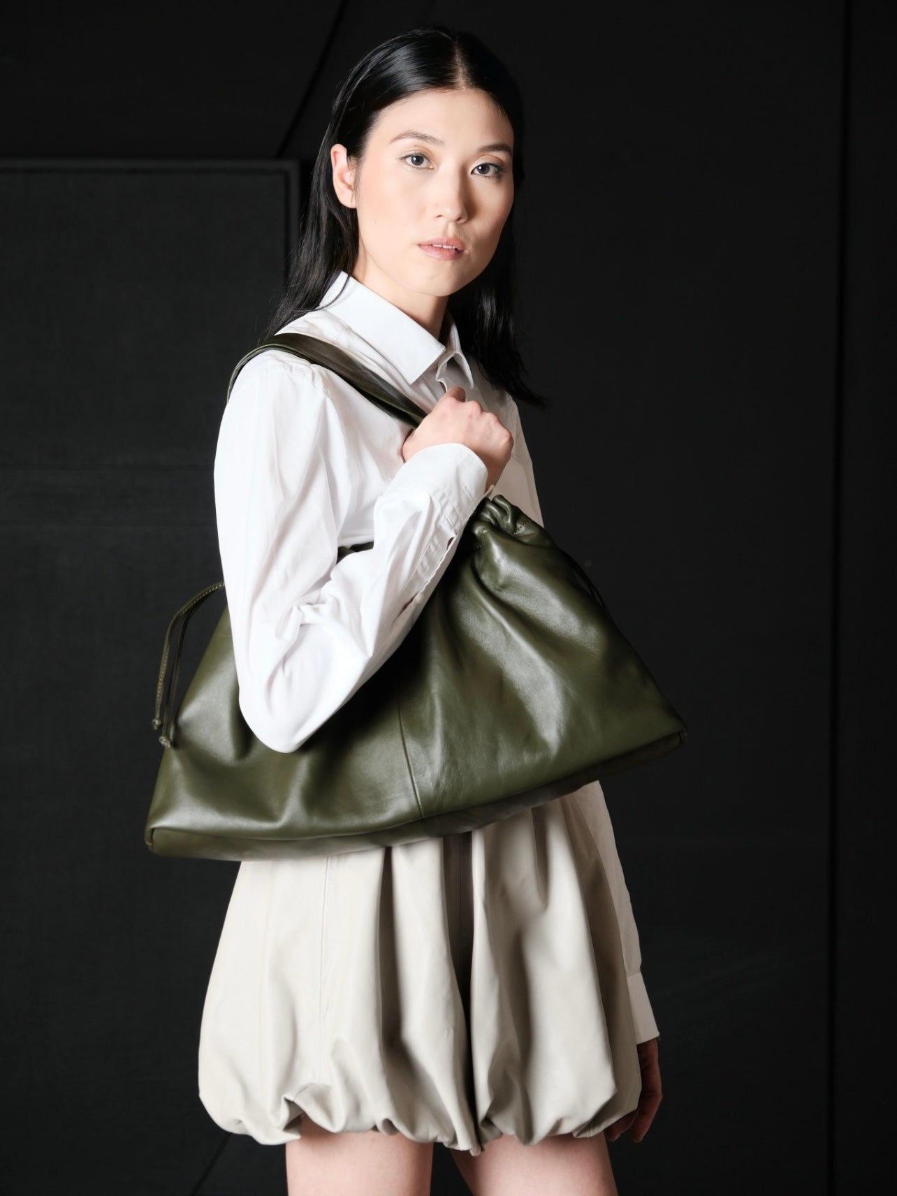 Sac en cuir à double anse