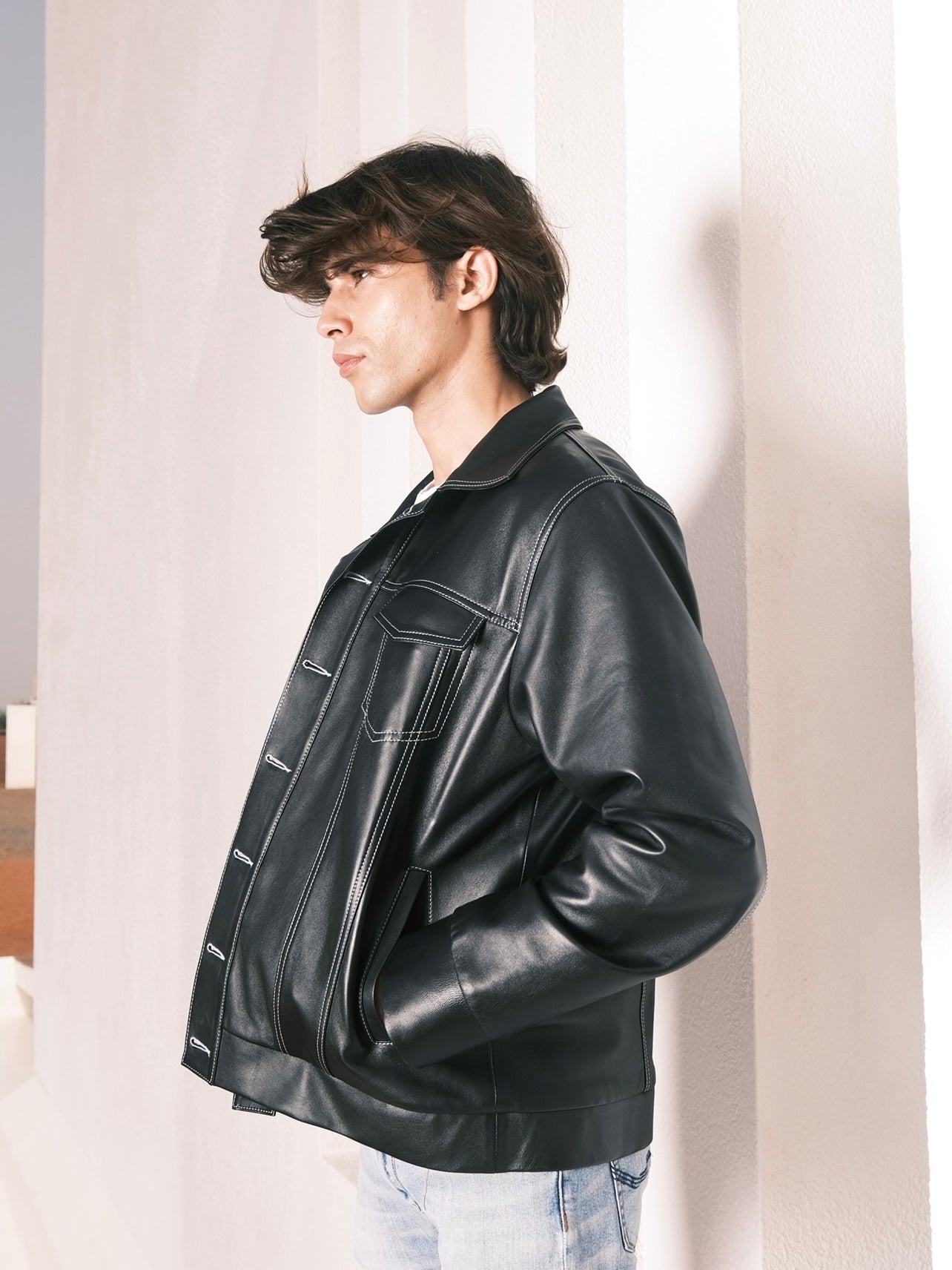 Veste en cuir Jimmy