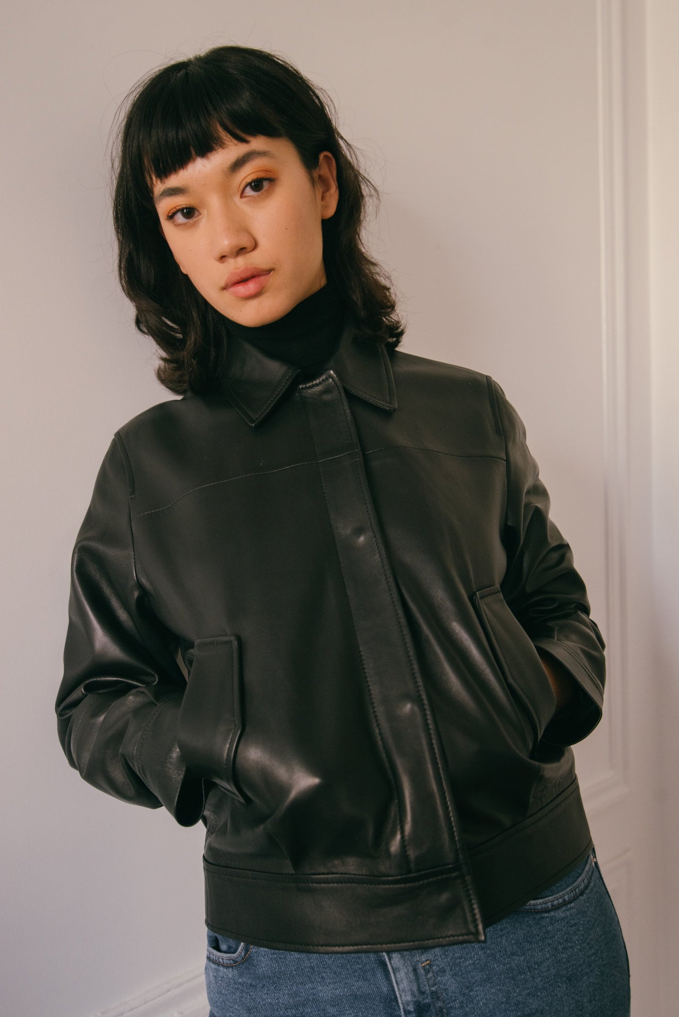 Veste en cuir Kumi