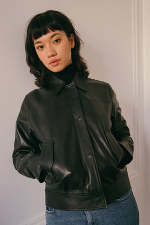 Veste en cuir Kumi