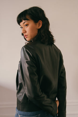 Veste en cuir Kumi