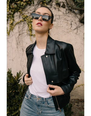 Bomber en cuir Eva