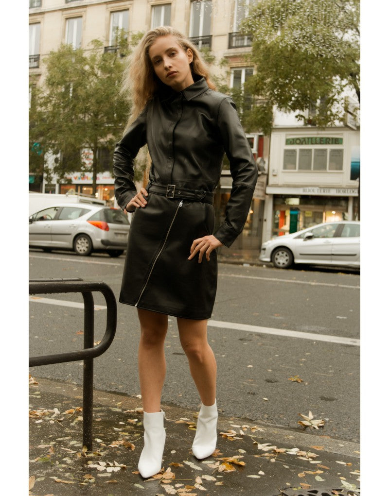 Jupe en cuir Lylia