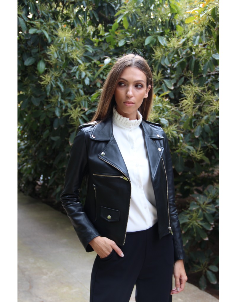 Perfecto en cuir Laura