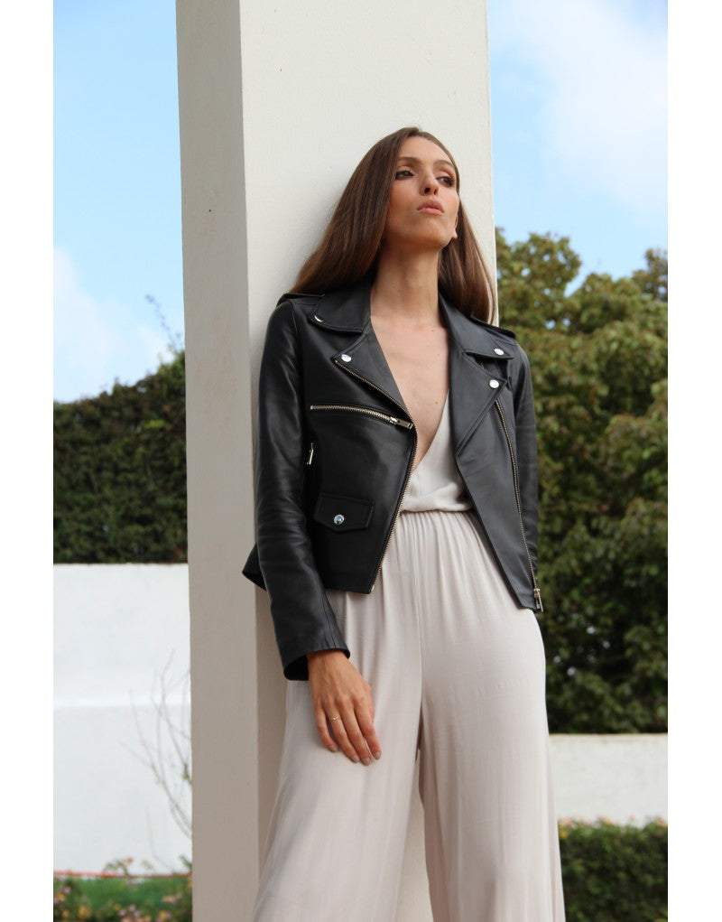 Perfecto en cuir Laura